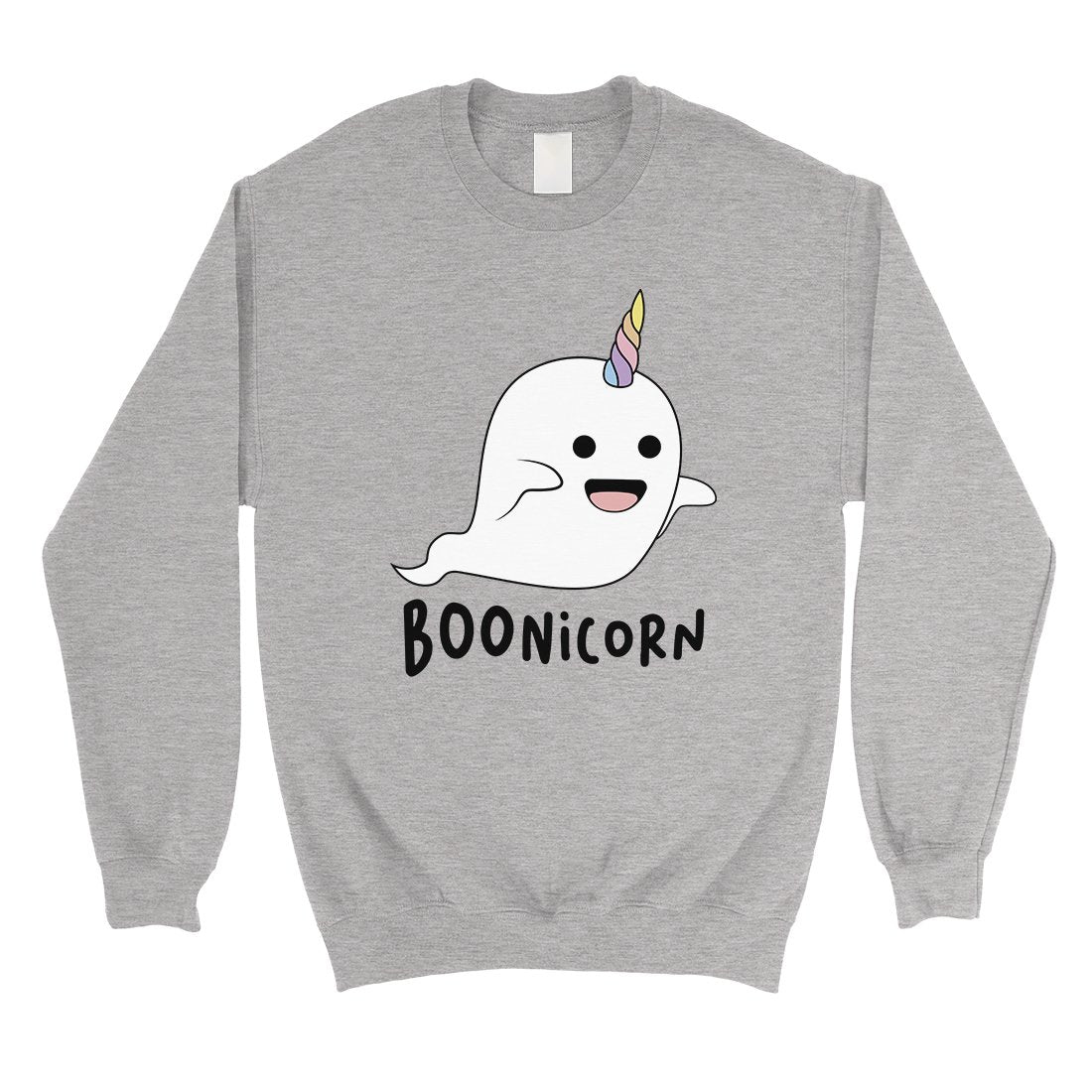 Boonicorn Cute Halloween Ghost Unicorn Unisex Crewneck Sweatshirt