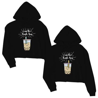 Boba Milk Best-Tea BFF Matching Crop Hoodies Funny Christmas Gift