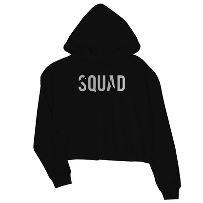 Bride Squad Boxed-SILVER Womens Crop Hoodie Extravagent Cool Gift