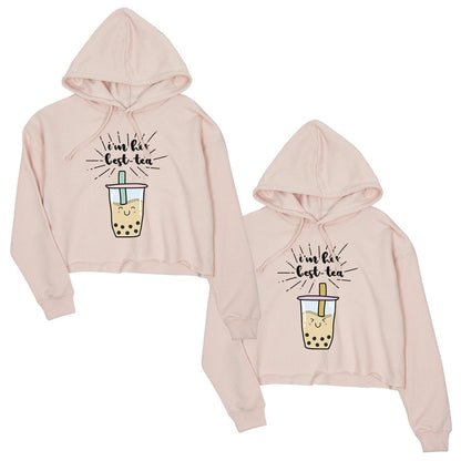 Boba Milk Best-Tea BFF Matching Crop Hoodies Funny Christmas Gift