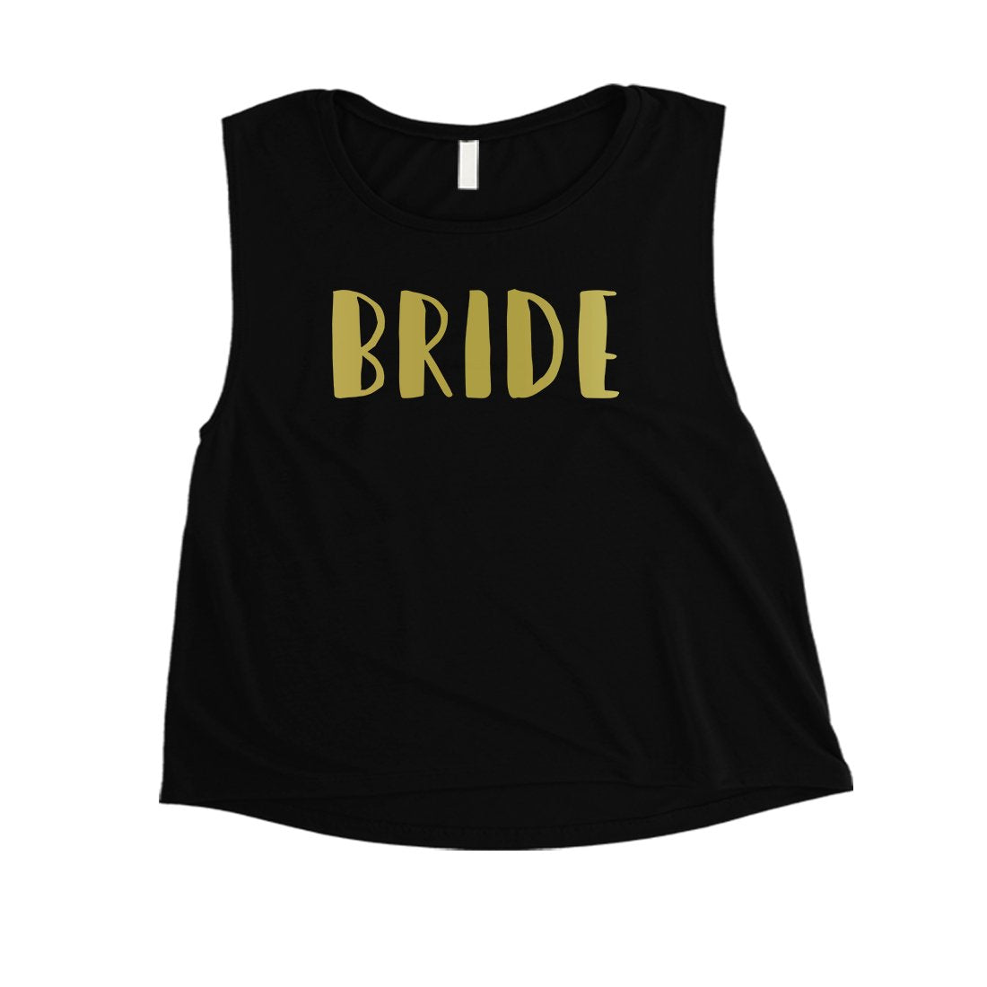 Bride Team Bride-GOLD Womens Crop Top Extravagent Blessed Awesome