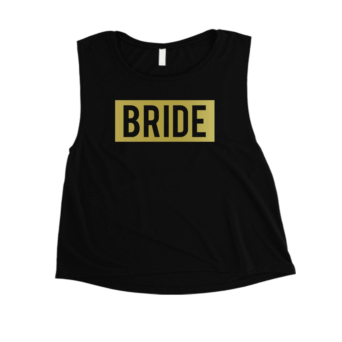 Bride Squad Boxed-GOLD Womens Crop Top Exciting Fancy Celebration