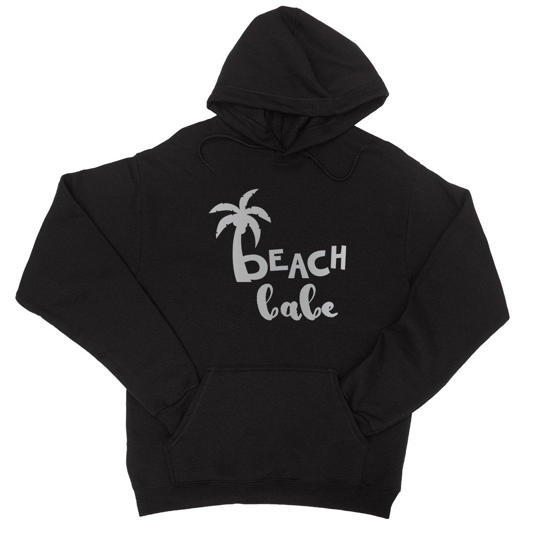 Beach Bride Babe Palm Tree-SILVER Unisex Pullover Hoodie Cute Fun