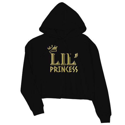 Big Little Princesss-GOLD Womens Crop Hoodie Beautfiul Lovely Gifts