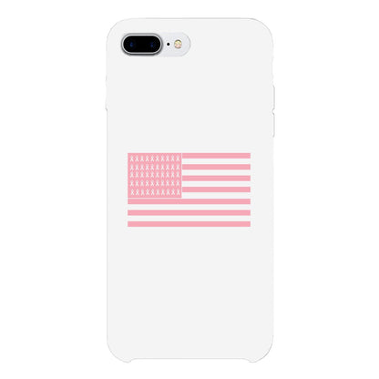 Breast Cancer Awareness Pink Flag White Phone Case