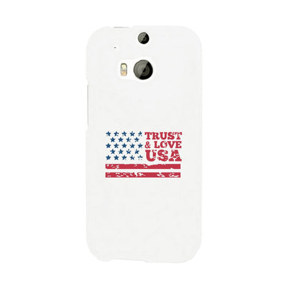 Trust & Love Usa White Phone Case