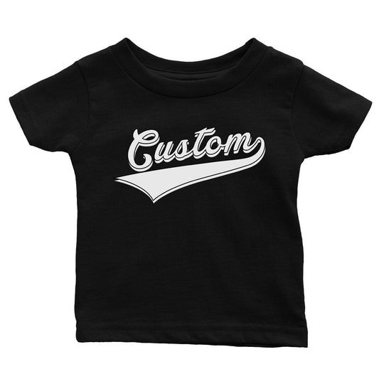 White College Swoosh Cool Classic Baby Personalized T-Shirt Gift