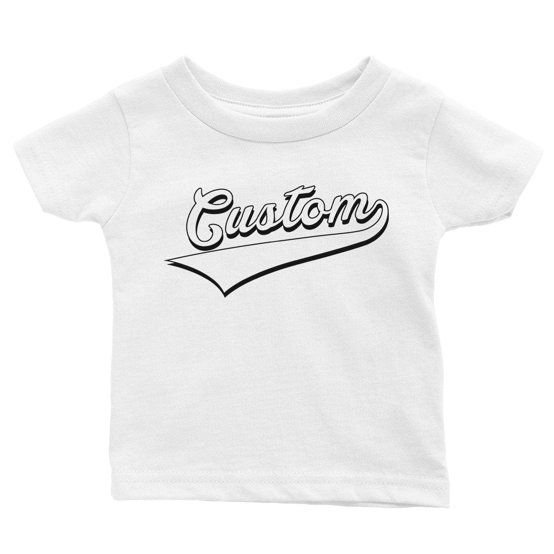 White College Swoosh Cool Classic Baby Personalized T-Shirt Gift