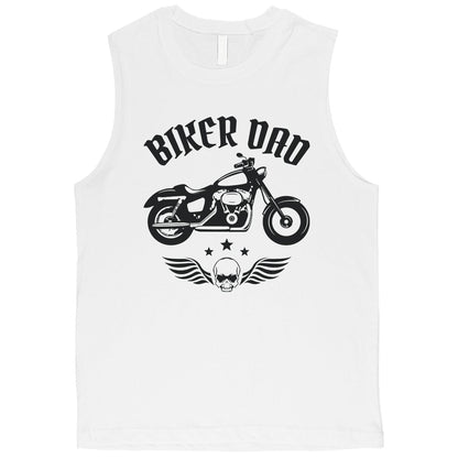 Biker Dad Mens Fun Inspirational Caring Muscle Shirt Gift For Dad