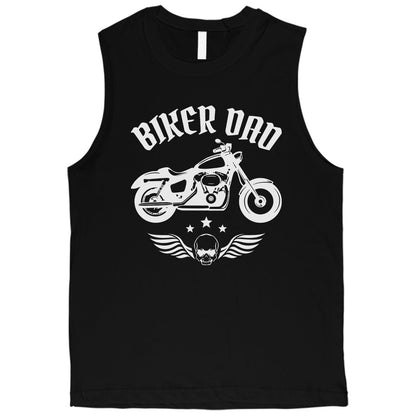 Biker Dad Mens Fun Inspirational Caring Muscle Shirt Gift For Dad