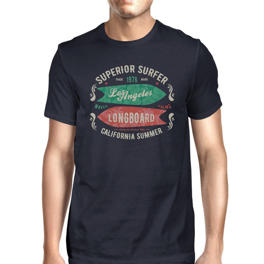 Superior Surfer Los Angeles Longboard Mens Navy Shirt