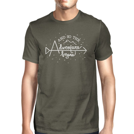 And So The Adventure Begins Mens Dark Grey Shirt