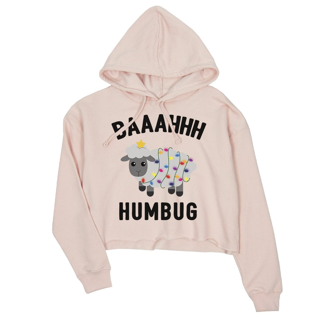 Baaahhh Humbug Crop Hoodie