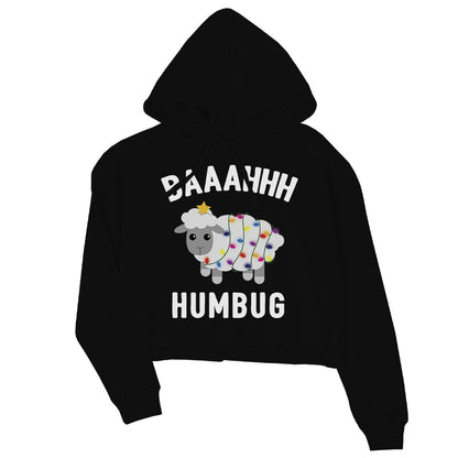 Baaahhh Humbug Crop Hoodie