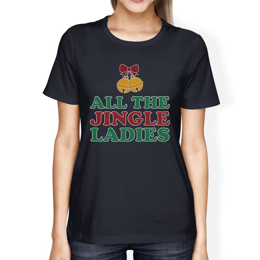 All The Jingle Ladies Womens Navy Shirt