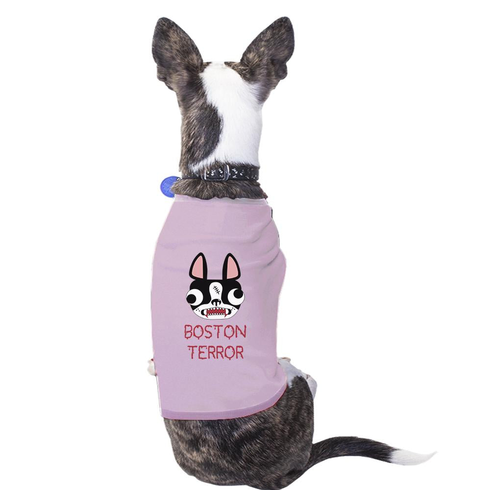 Boston Terror Terrier Pets Pink Shirt