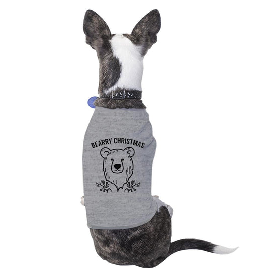 Bearry Christmas Bear Pets Grey Shirt