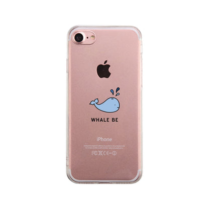 Whale Be Friends Forever Light Blue Clear Phone Case