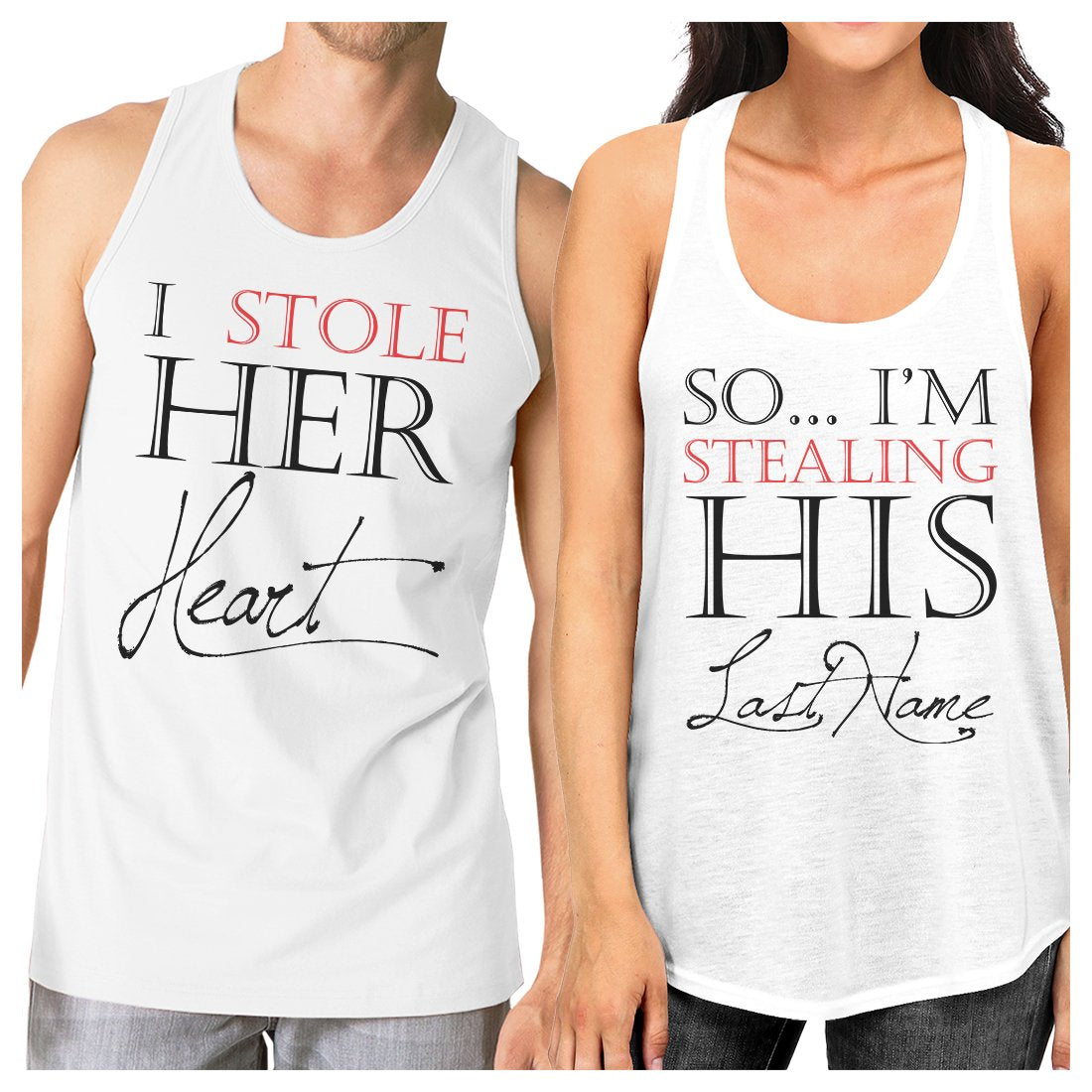 Stealing Last Name Matching Couple Tank Tops For Couples Gifts