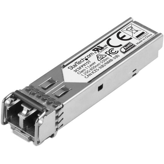 StarTech.com HP 3CSFP91 Compatible SFP Module - 1000BASE-SX Fiber Optical SFP Transceiver - Lifetime Warranty - 1 Gbps - Maximum Transfer Distance: 550 m (1804 ft)