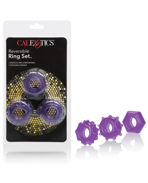 Reversible Ring Set - Clear Pack Of 3