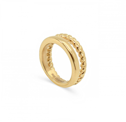 BIRDY GOLD DOUBLE BAND RING