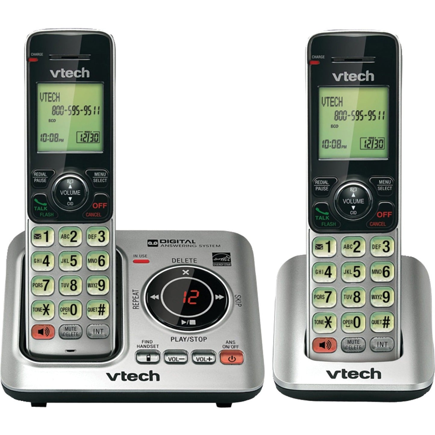 VTech CS6629-2 DECT 6.0 1.90 GHz Cordless Phone - Silver