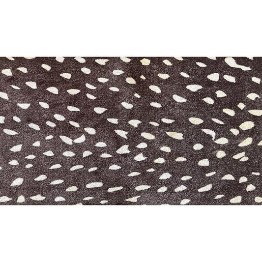 2' X 4' Chocolate Animal Print Washable Area Rug With Uv Protection