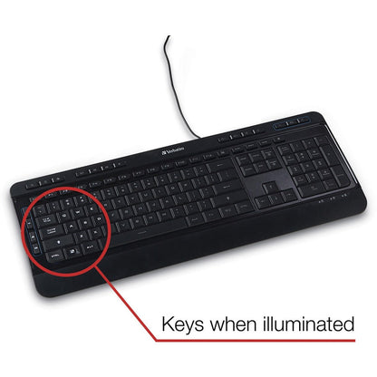 Verbatim Illuminated Wired Keyboard