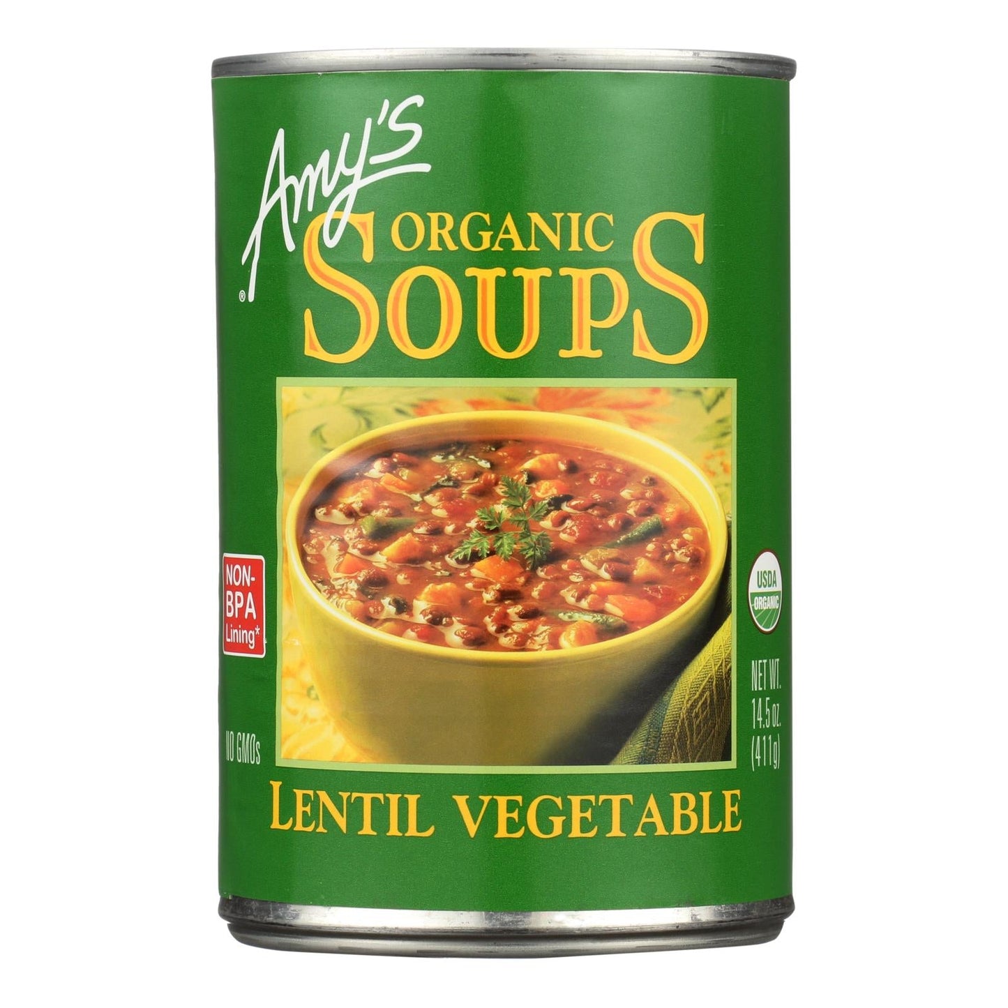 Amy's - Organic Lentil Vegetable Soup - Case Of 12 - 14.5 Oz