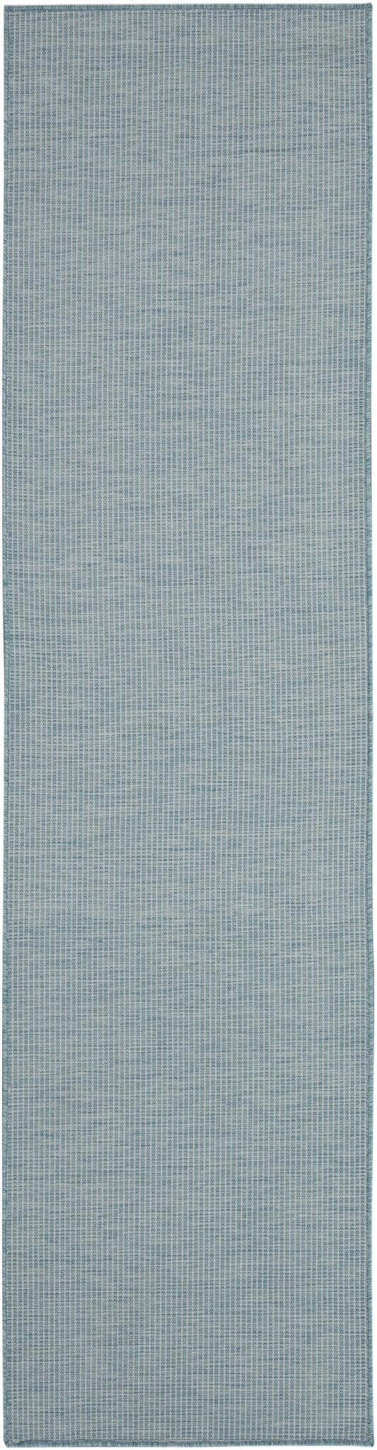 8' Aqua Power Loom Runner Rug