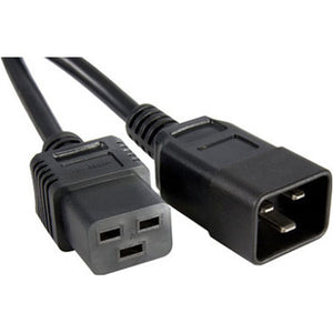 Unirise Usa, Llc 3ft Black C19-c20 Pdu Power Cord, Sjt, 20amp, 250v