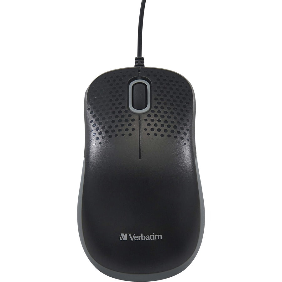 Verbatim Silent Corded Optical Mouse - Black