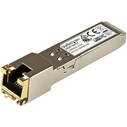 StarTech.com Juniper EX-SFP-1GE-T Compatible SFP Module - 10/100/1000BASE-T Copper SFP Transceiver - Lifetime Warranty - 1 Gbps - Maximum Transfer Distance: 100 m (328 ft)