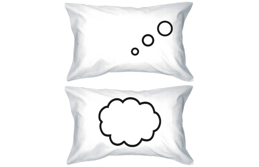 Thinking Cloud Pillows Standard Size 21 x 30 Matching Couple Pillowcases