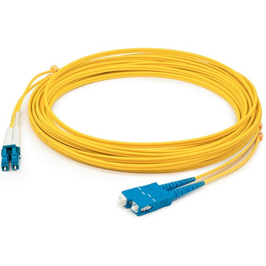 AddOn 2m LC (Male) to SC (Male) Yellow OS1 Duplex Fiber OFNR (Riser-Rated) Patch Cable