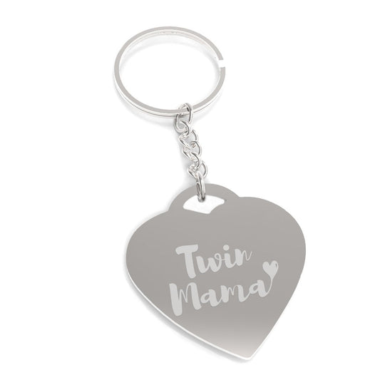 Twin Mama Mother's Day Gift Novelty Key Chain Engraved For Moms