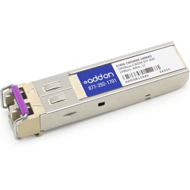 AddOn Brocade E1MG-CWDM80-1490 Compatible TAA Compliant 1000Base-CWDM SFP Transceiver (SMF, 1490nm, 80km, LC)