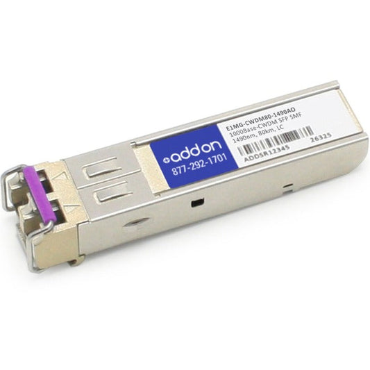 AddOn Brocade E1MG-CWDM80-1490 Compatible TAA Compliant 1000Base-CWDM SFP Transceiver (SMF, 1490nm, 80km, LC)