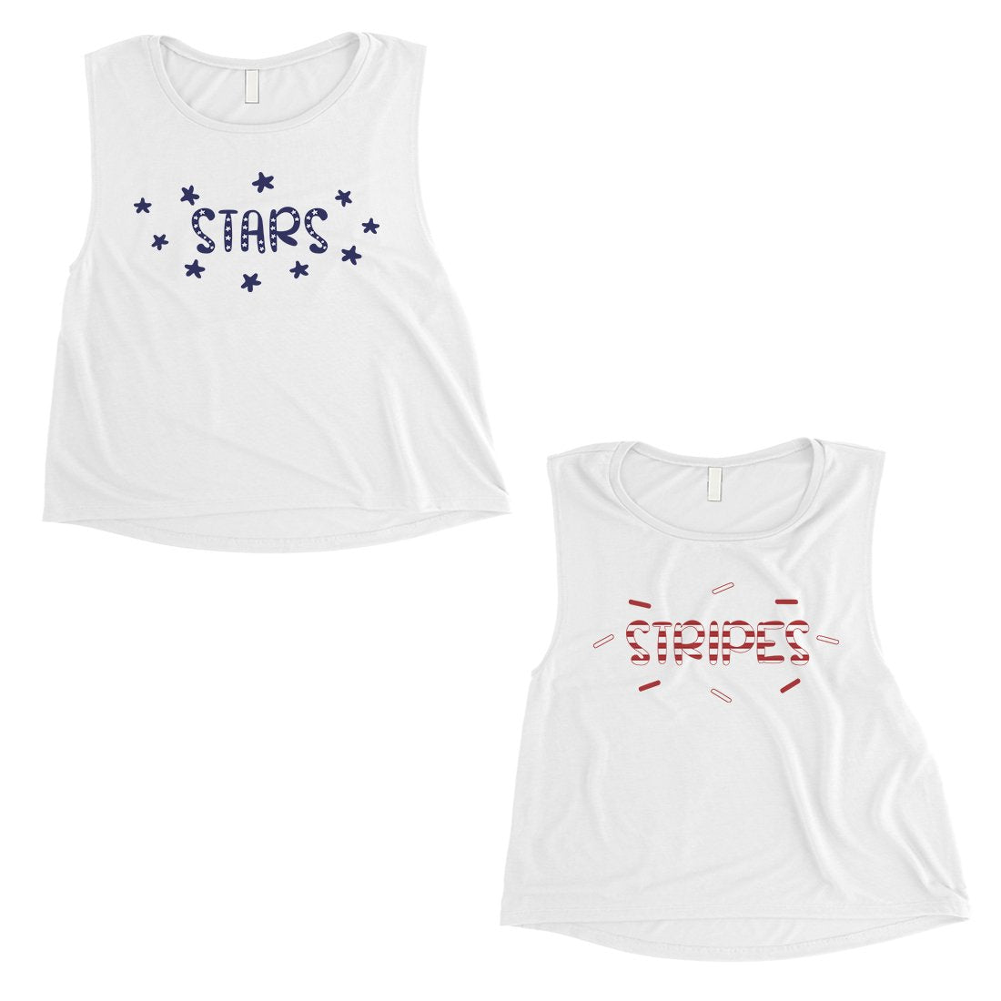 Stars And Stripes BFF Matching Crop Top Womens For Girlfriend