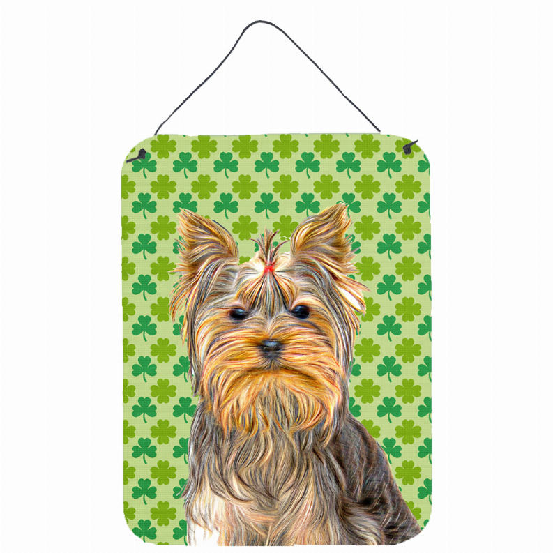 St. Patrick's Day Shamrock Portrait Design with Dog Wall or Door Hanging Prints