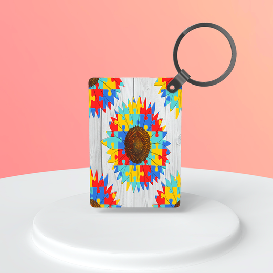 Autism Awareness Sunflower|Keychain