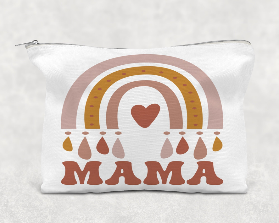 Boho Mama   Printed Canvas Zipper Bag