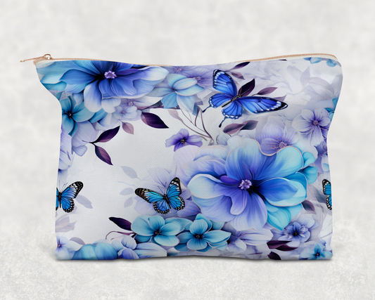 Butterflies Printed Canvas Zipper Bag