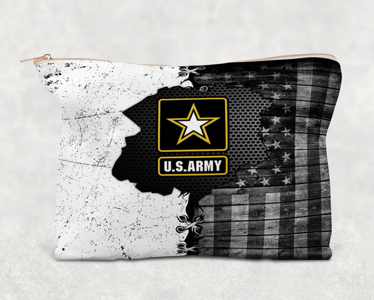 Army  Printed Canvas Zipper Bag