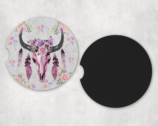 Bull Skull|Car Coaster Set