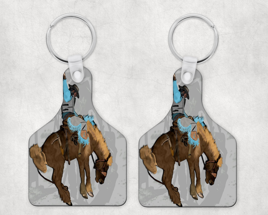 Bronc |Eartag Keychain