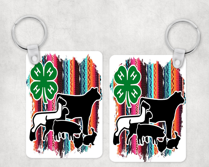 4-H Livestock Keychain