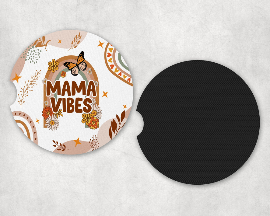 Boho Mama Vibes|Car Coaster Set