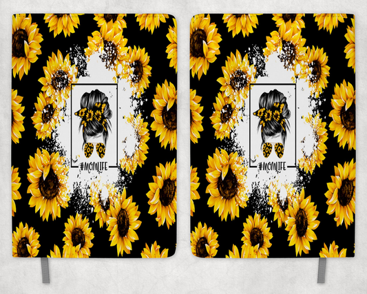 Sunflower Mom Life Printed 8 Inch  A-5 Journal